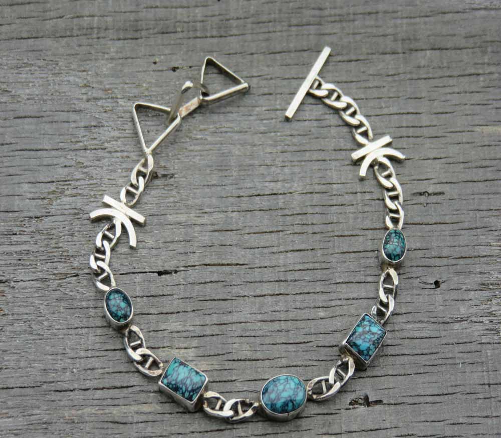 Native AmericanTurquoise Link Bracelet